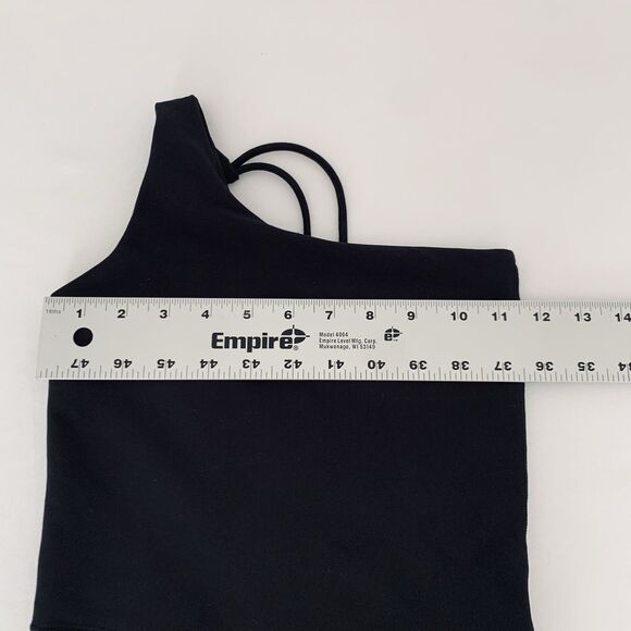 Abercrombie Fitch YPB SculptLux Romper XS One Shoulder Black Stretch Athletic - Picture 7 of 11